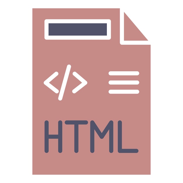 Vector html file icon