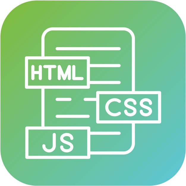 Vector html js css icon style