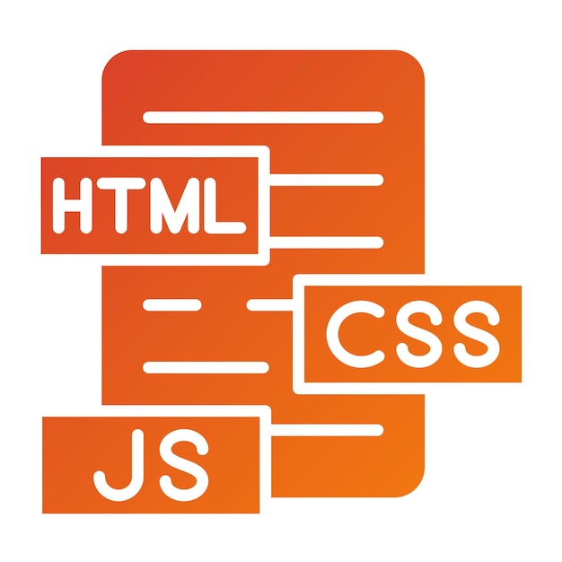 Vector html js css icon style
