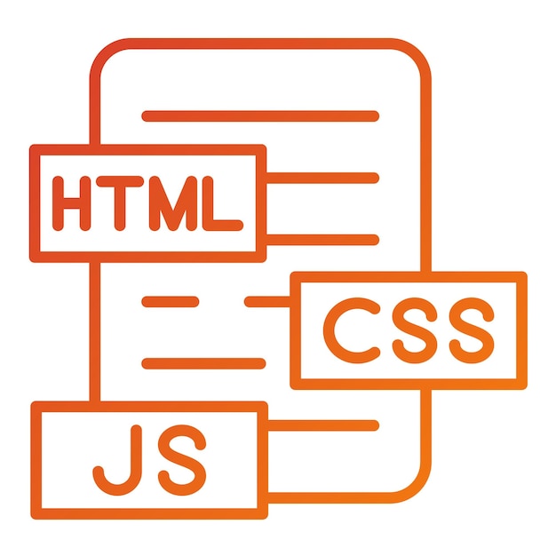 Vector html js css icon style