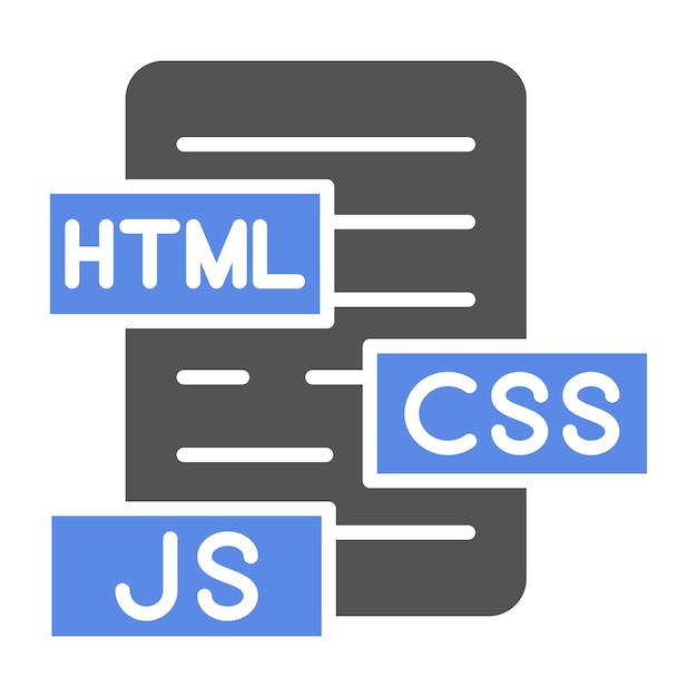 Vector html js css icon style