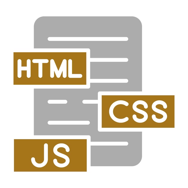 Vector html js css icon style
