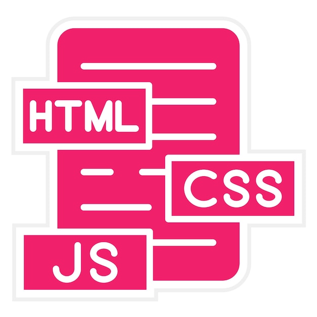 Vector html js css icon style