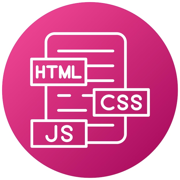 Vector html js css icon style