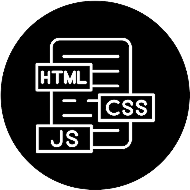 Vector html js css icon style