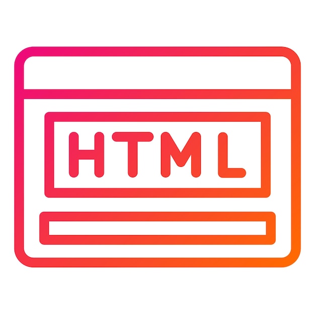 Vector html vector icon design illustration