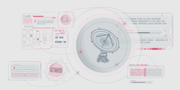 Vector hud interface for processing and storing radio telescope data