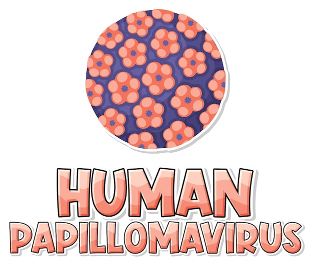 Vector human papillomavirus hpv on white background