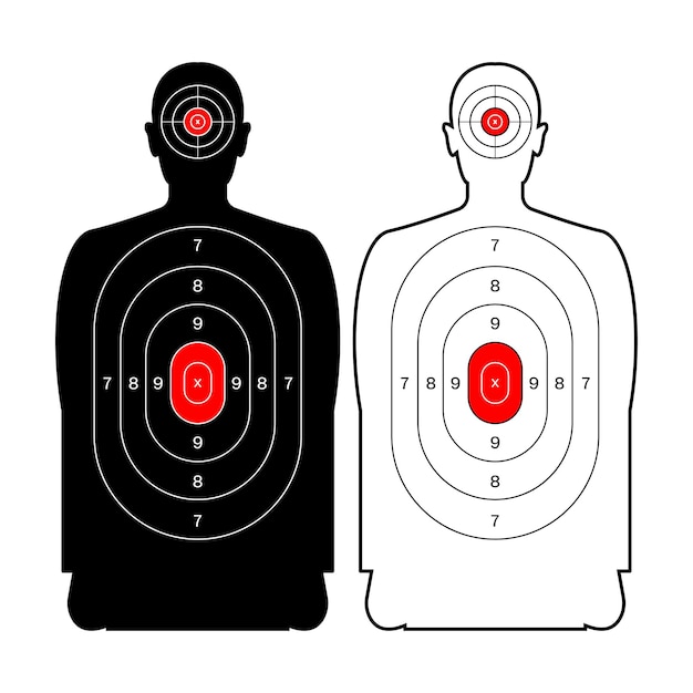 Vector human shooting targets vector illustration