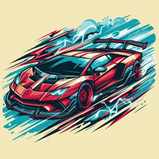 Vector hypercar supercar in vector illustration