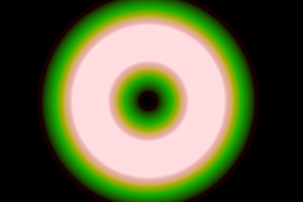 Vector hypnotic green and white spiral on black