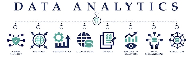 Vector icon of cyber security network performance global data report predictive analytics data management