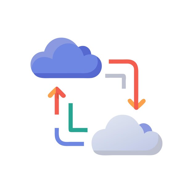 Vector icon of data center