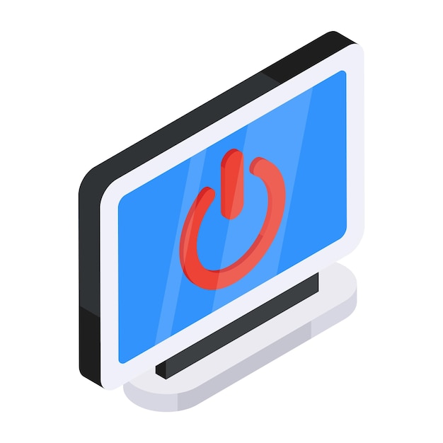 Vector an icon design of system shutdown