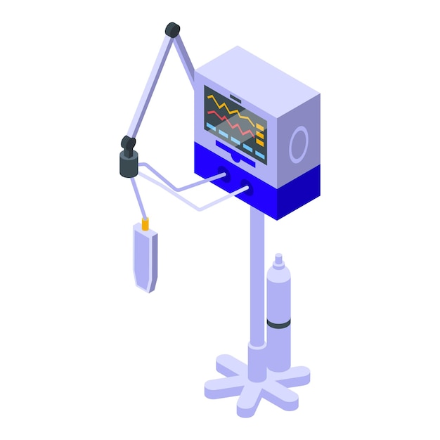 Vector icu ventilator icon isometric of icu ventilator vector icon for web design isolated on white background