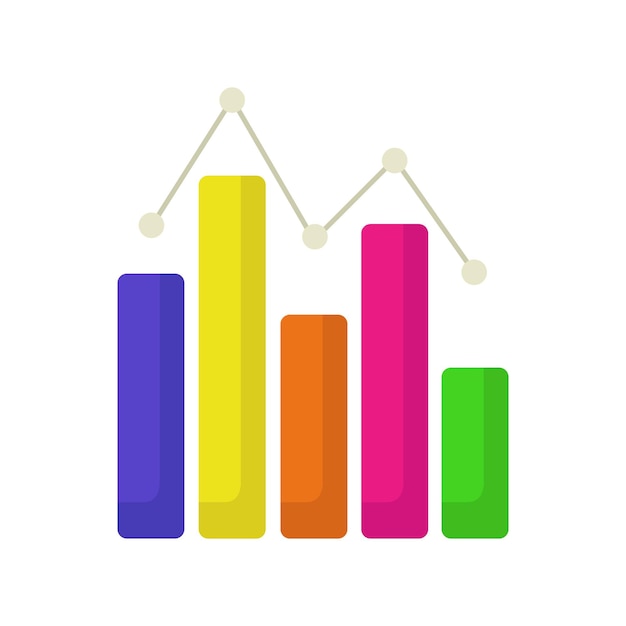 Vector illustrated statistics icon