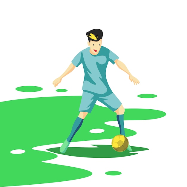 illustration of a ball player dribbling the ball