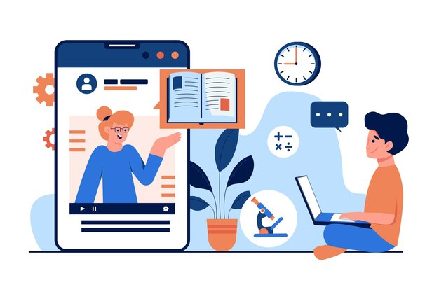 Vector illustration education apps development