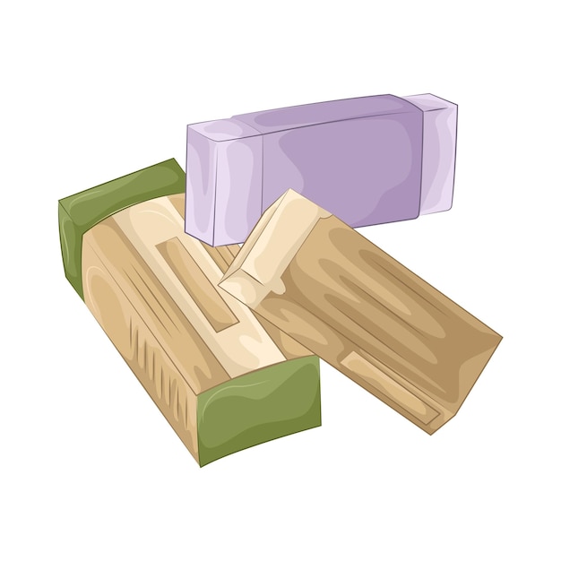 Vector illustration of eraser