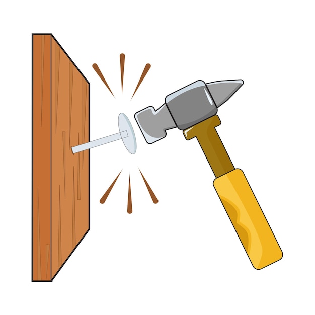 Vector illustration of hammer