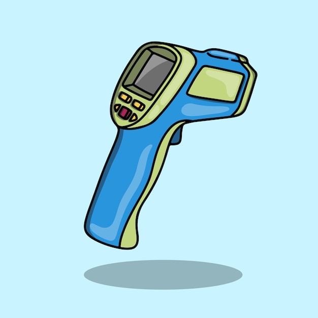 Vector illustration of an infrared thermometer gun