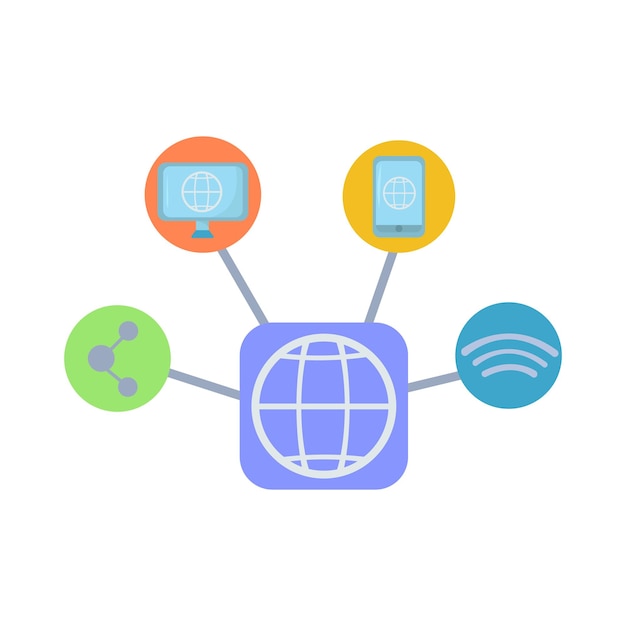 Vector illustration of network