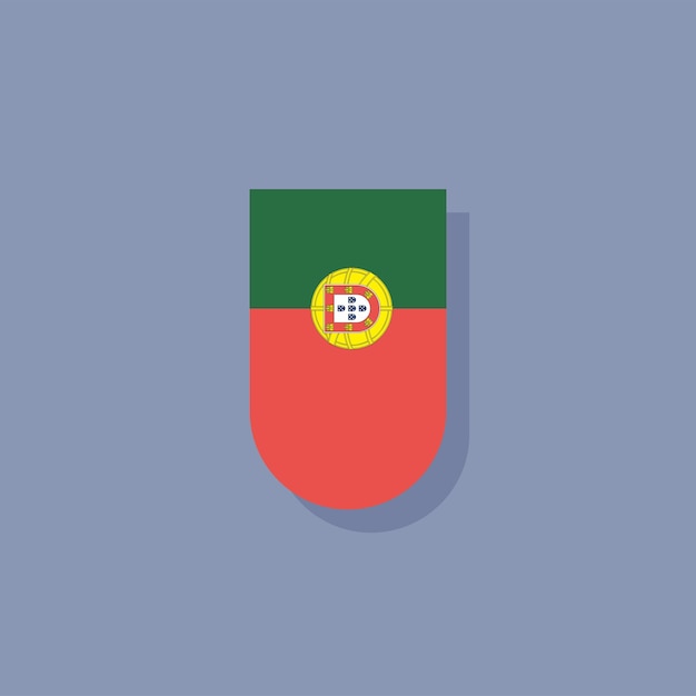 Vector illustration of portugal flag template