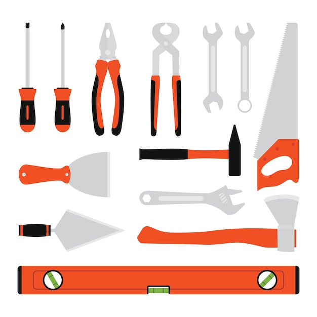 Vector an illustration of repair and construction tools