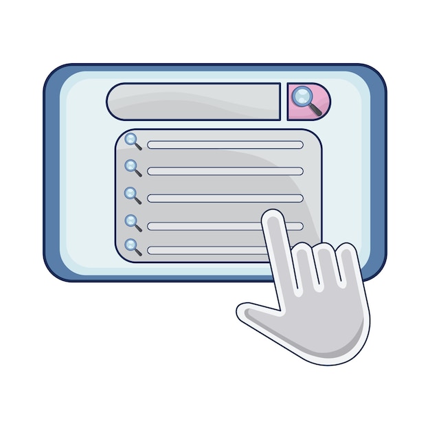 Vector illustration of search