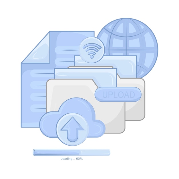 Vector illustration of upload