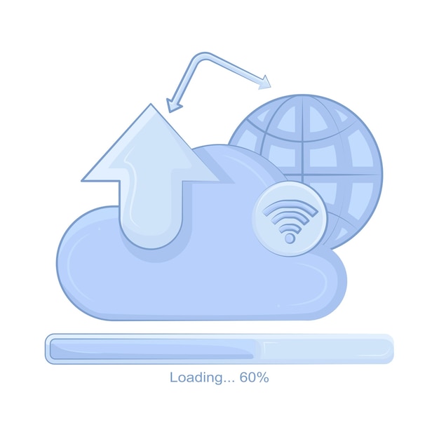 Vector illustration of upload