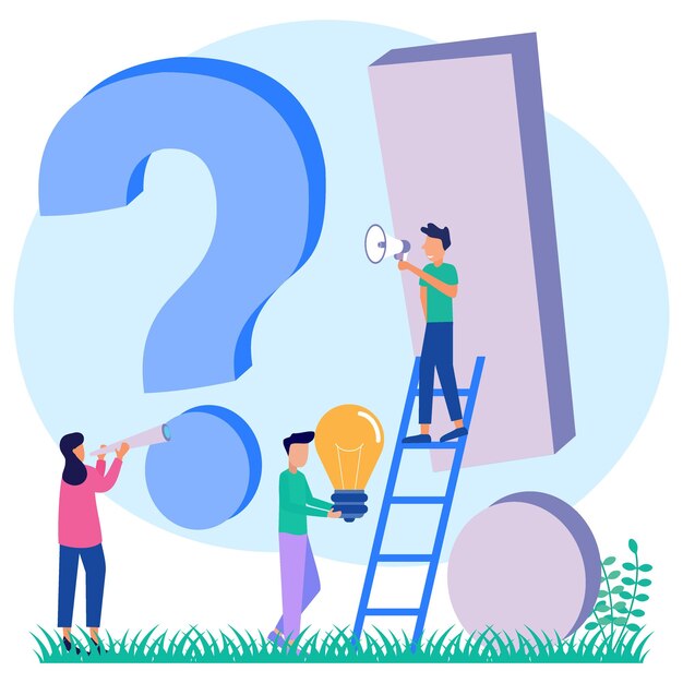 Vector illustration vector graphic cartoon character of question