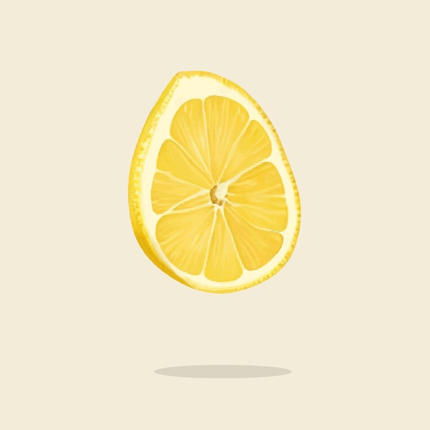 Vector illustration of a vintage lemon fruit