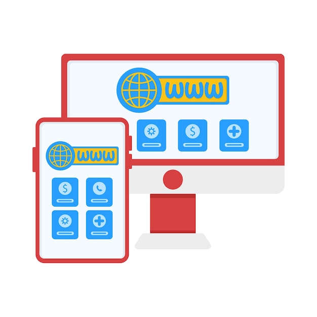 Vector illustration of web