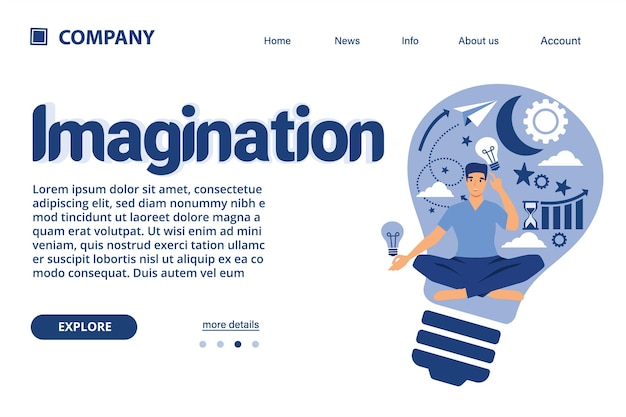 Vector imagination illustration suitable for web landing page, ui, mobile app, banner template. vector 