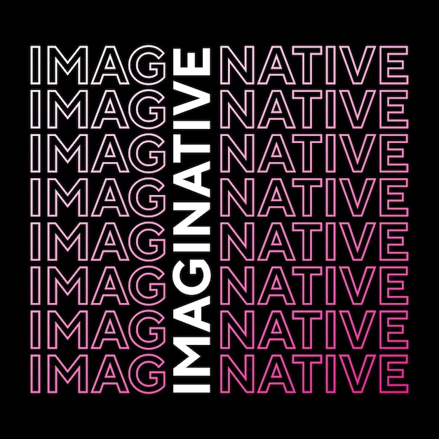 Vector imaginative book related word text effect typography t-shirt design