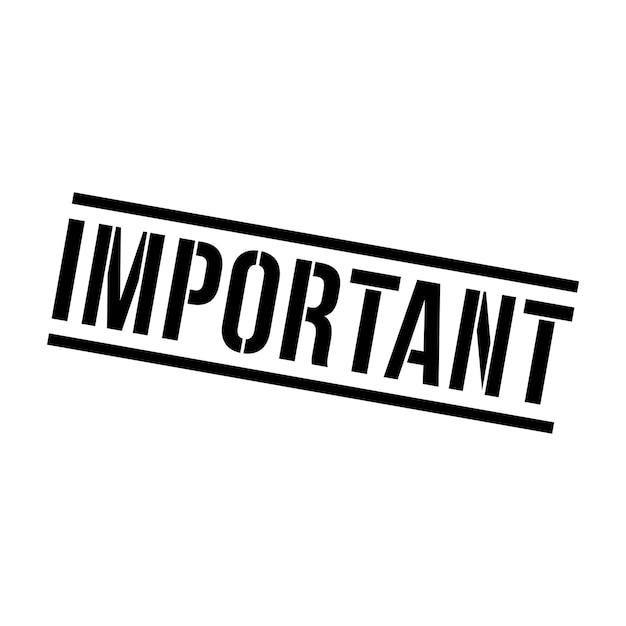 Vector important stampimportant square sign