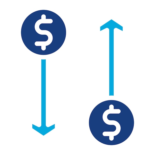 Vector increase and decrease in rate icon vector image can be used for trading