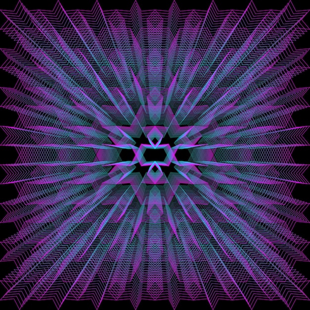 Vector infinity illusion of contour lines converging in the center on a black background vector pattern