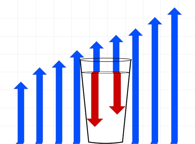 Vector inflation illustration decrease of money value over time