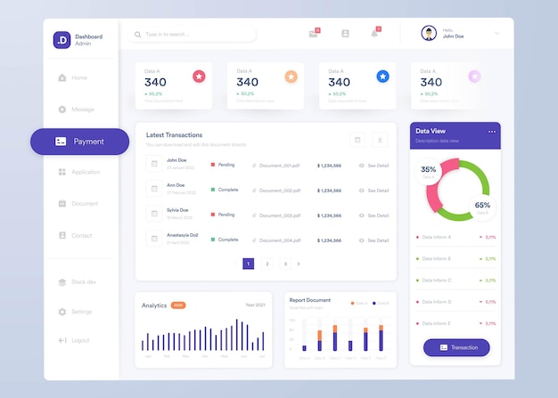 Vector infographic dashboard ui design with graphs charts and diagrams web interface template ui ux