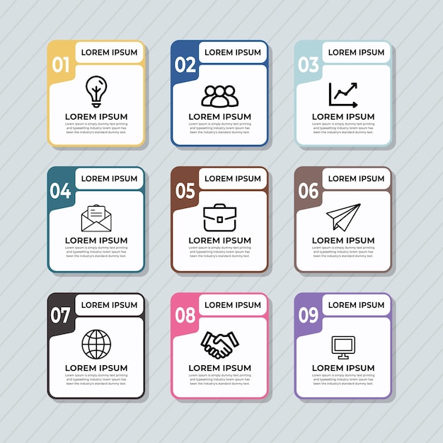 Vector infographic elements for business and strategy