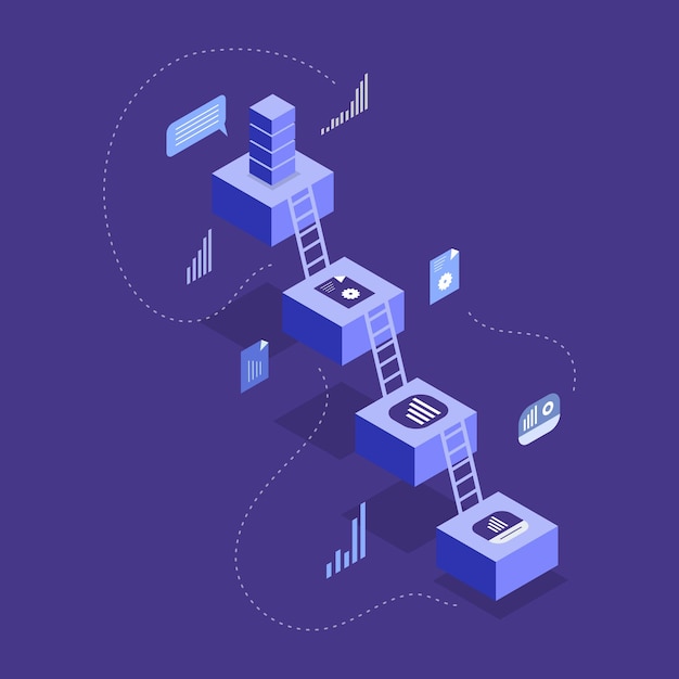 Vector infographic with isometric style for business resources vector design