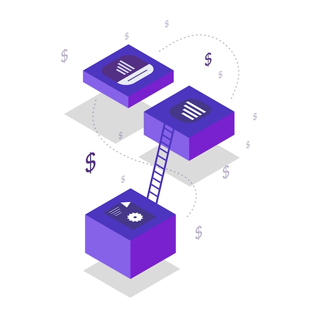 Vector infographic with isometric style for business resources vector design