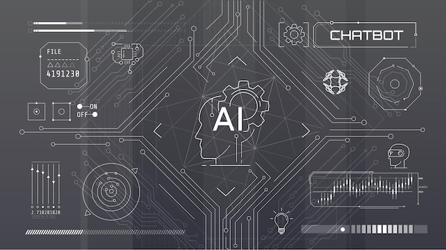 Vector infographics on the topic of future technologies