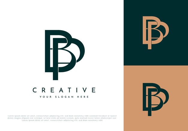 Vector initial bp modern monogram elegant logo design