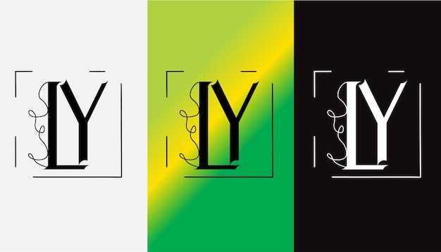 Vector initial letter ly logo design creative modern symbol icon monogram