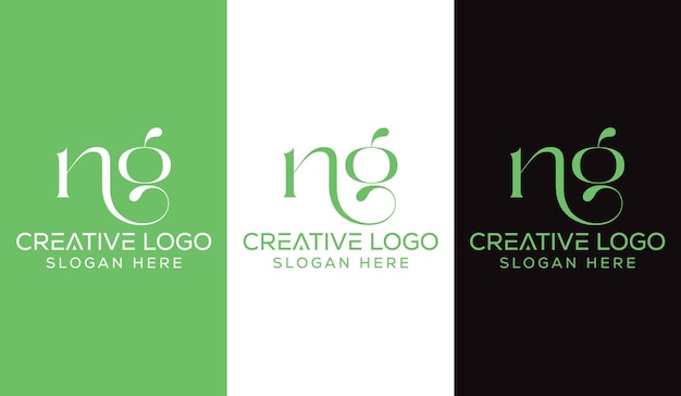 Vector initial letter ng logo design monogram creative modern sign symbol icon