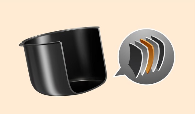 Vector inner pot with multilayer designs