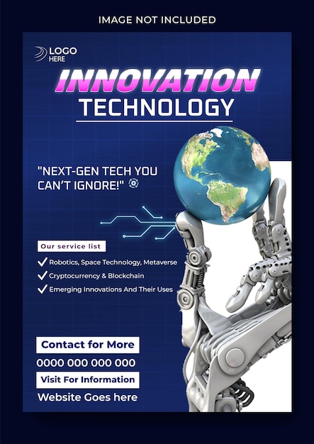 Vector innovation and technology flyer template